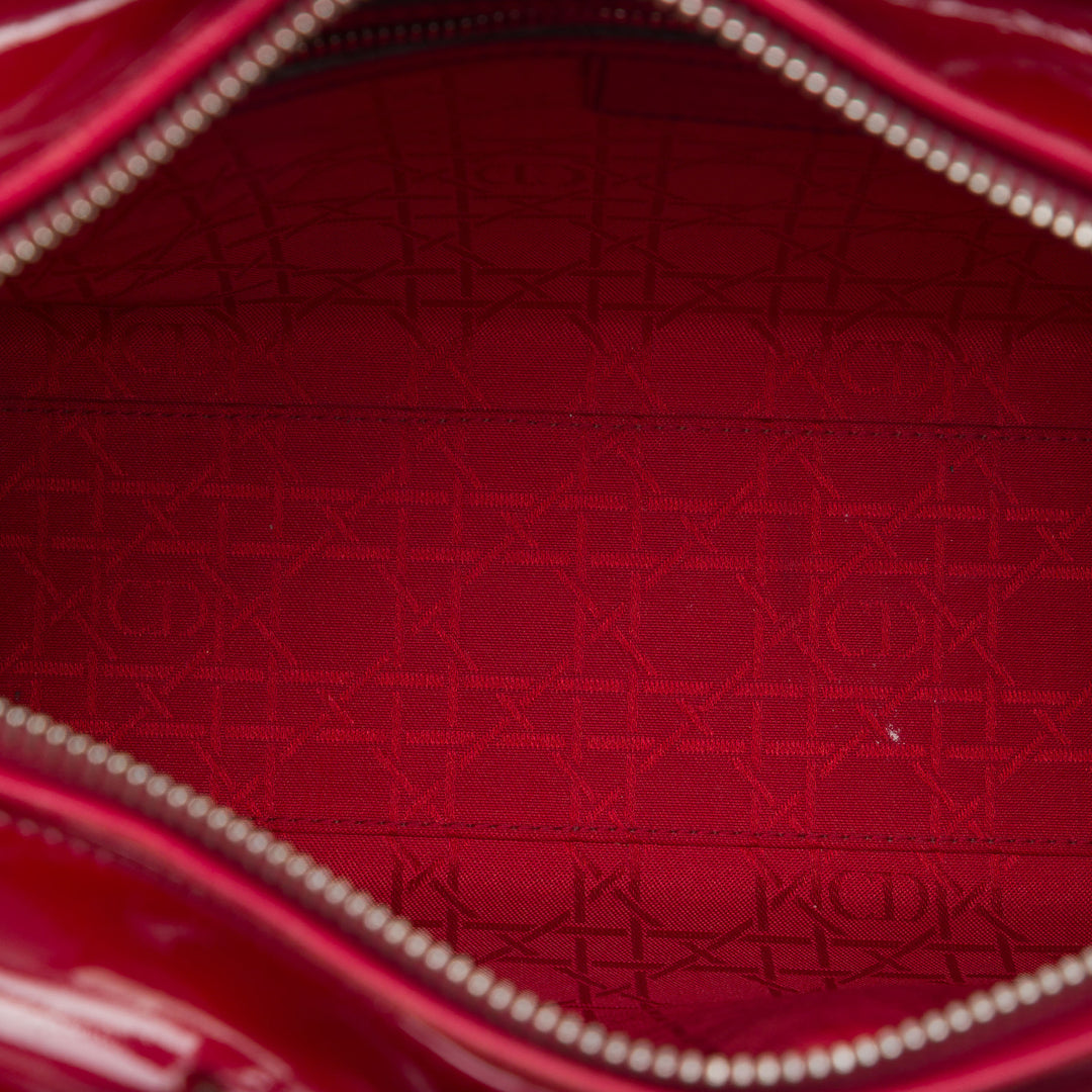 Dior Sac à main Lady Dior Cannage Grand Rouge – vue 4 – GABY PARIS