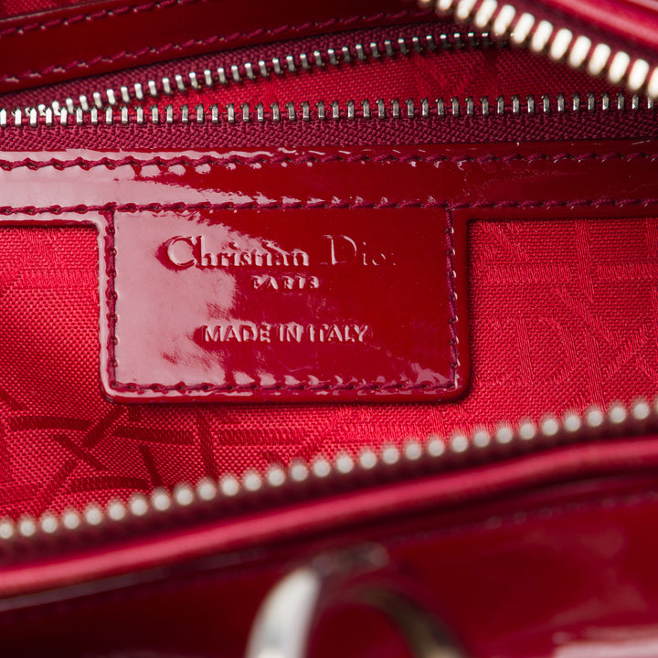 Dior Sac à main Lady Dior Cannage Grand Rouge – vue 5 – GABY PARIS
