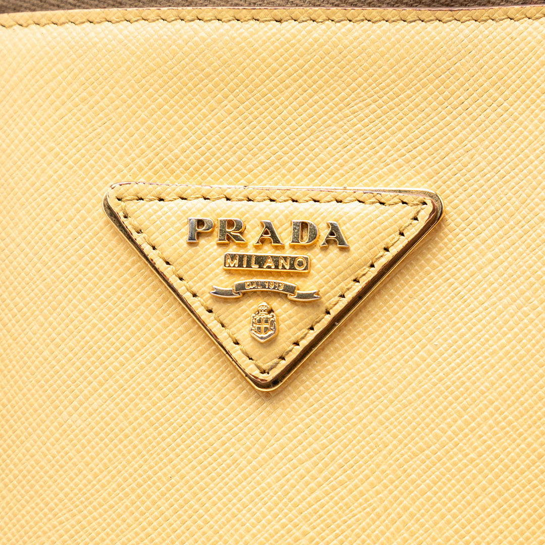 Prada Bicolore Lux Promenade Sac Moyen Cuir Saffiano