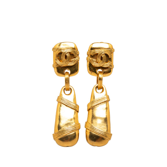 CC Drop Earrings Gold - Gaby Paris