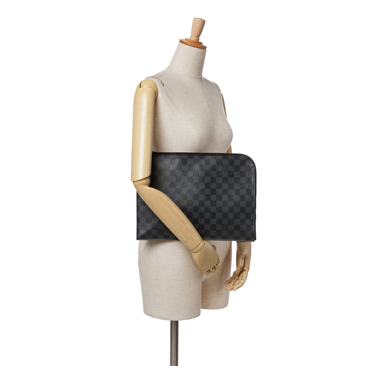 Damier Graphite Pochette Jour GM Black - Gaby Paris