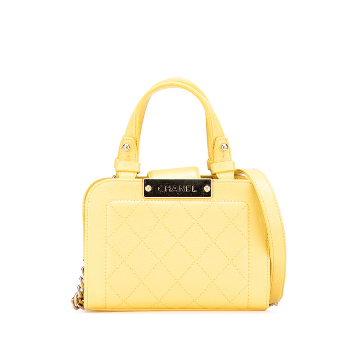 Chanel Label Click Cabas Mini Cuir de veau