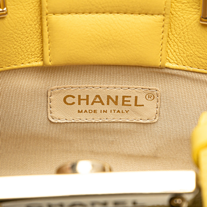 Chanel Label Click Cabas Mini Cuir de veau