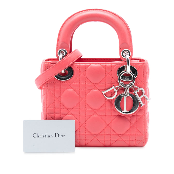 Dior Mini Cuir d’agneau Cannage Lady Dior