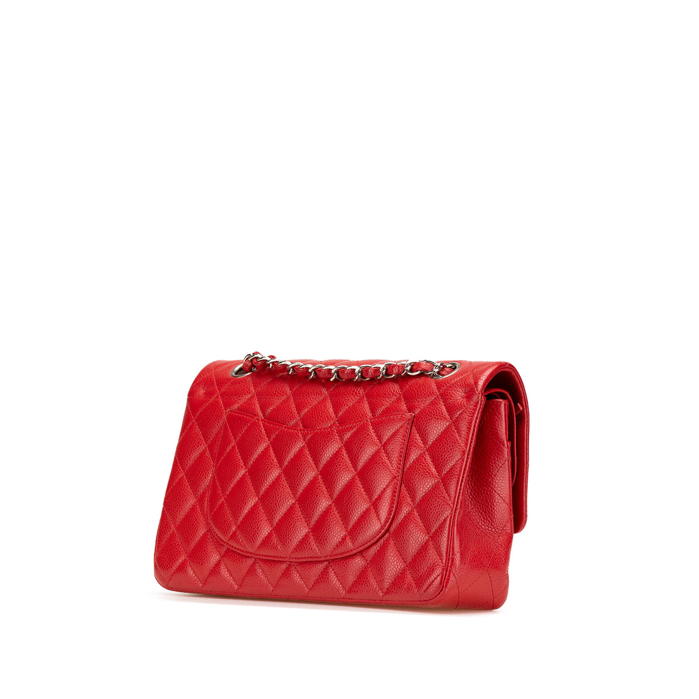 Medium Classic Caviar Double Flap Red - Gaby Paris