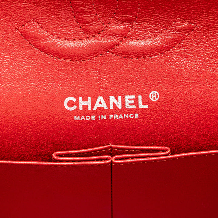 Medium Classic Caviar Double Flap Red - Gaby Paris