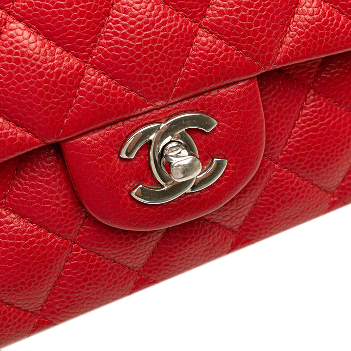 Medium Classic Caviar Double Flap Red - Gaby Paris