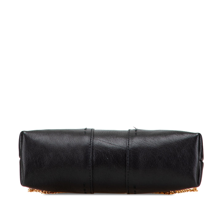 Saint Laurent Mini Cuir Muse Chain Bag Noir