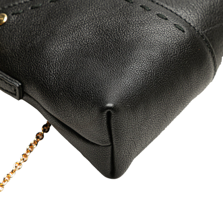 Saint Laurent Mini Cuir Muse Chain Bag Noir