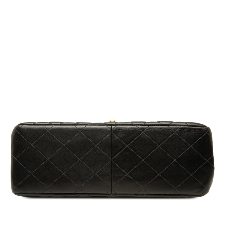 CC Matelassé Double Sided à rabat Cuir d'agneau Noir