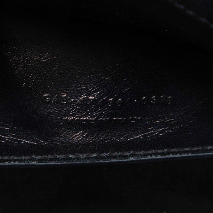 Saint Laurent Croc embossé Cuir Monogram Kate Pompon Wallet on Chain