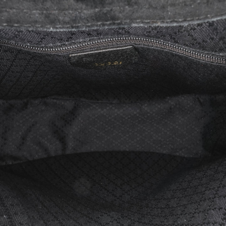 Suede Horsebit Sling Bag Black - Gaby Paris