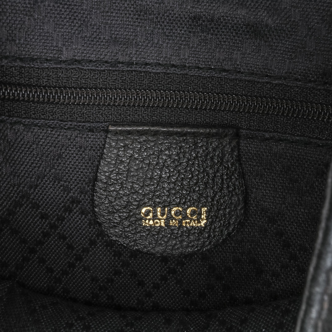 Suede Horsebit Sling Bag Black - Gaby Paris