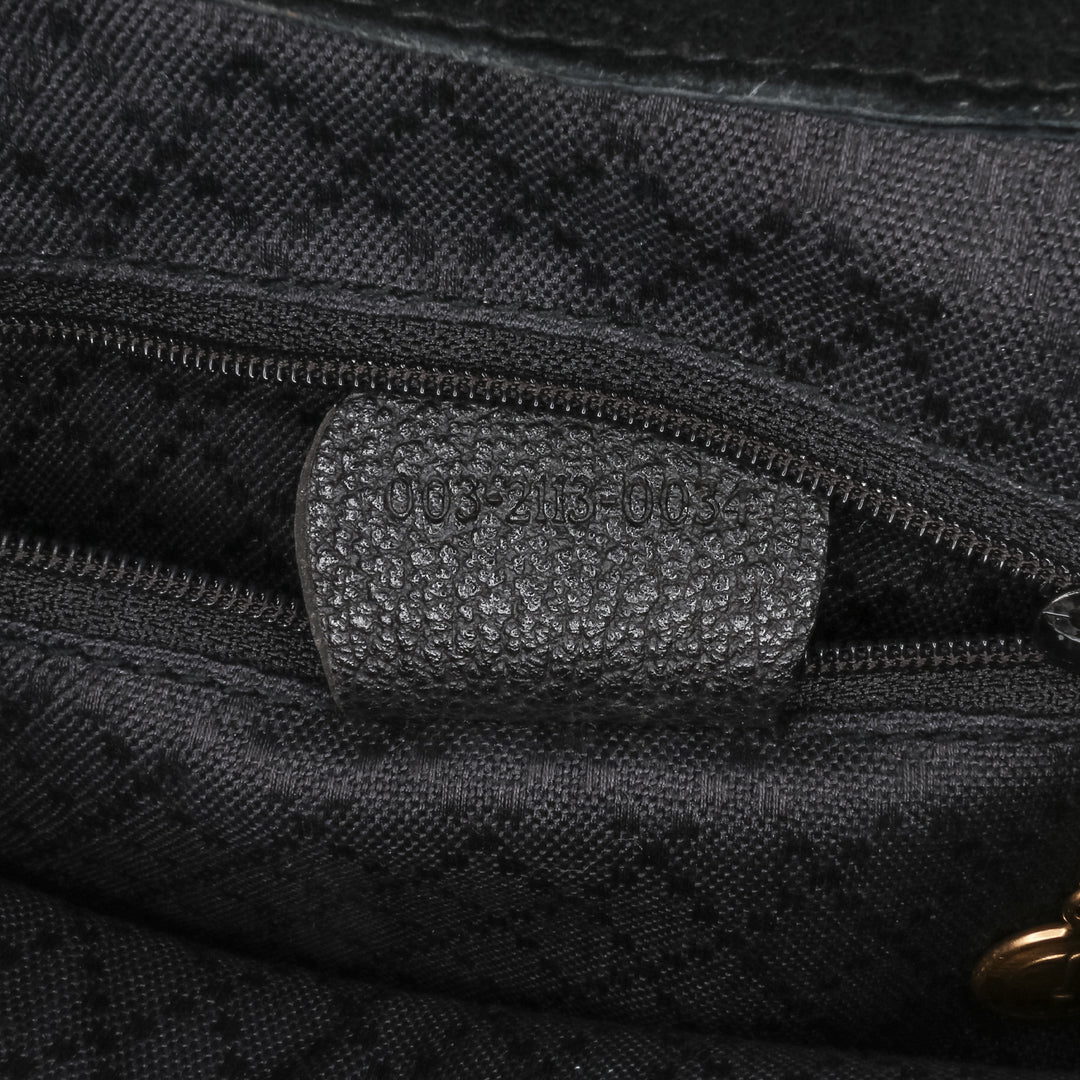 Suede Horsebit Sling Bag Black - Gaby Paris