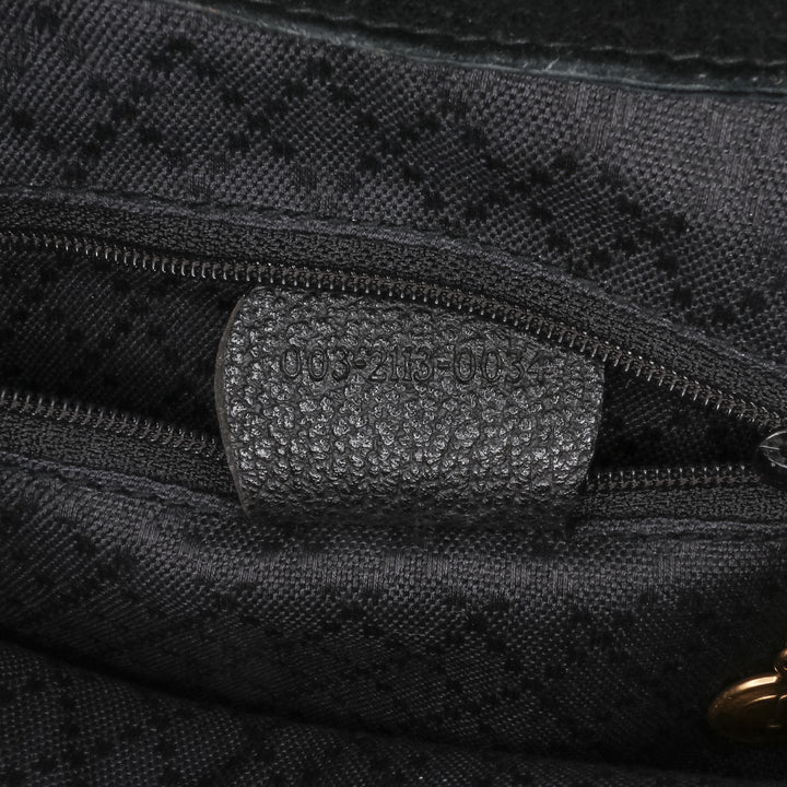 Suede Horsebit Sling Bag Black - Gaby Paris