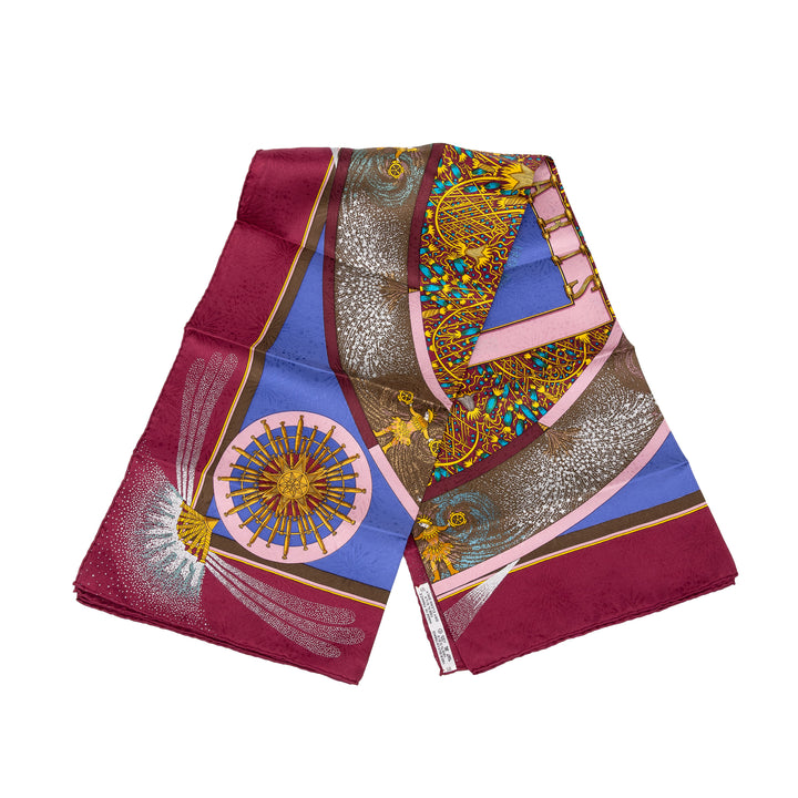 Hermès Carré Feus d Artifice 90 Bleu – vue principale – GABY PARIS