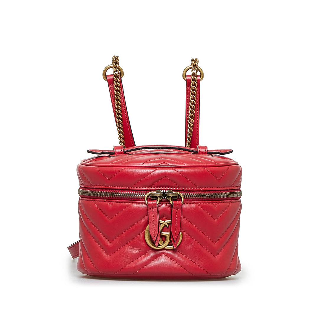 GG Marmont Round Backpack Red - Gaby Paris