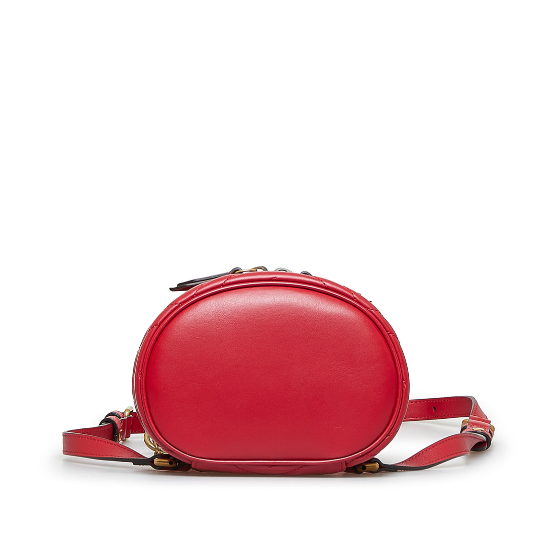 GG Marmont Round Backpack Red - Gaby Paris