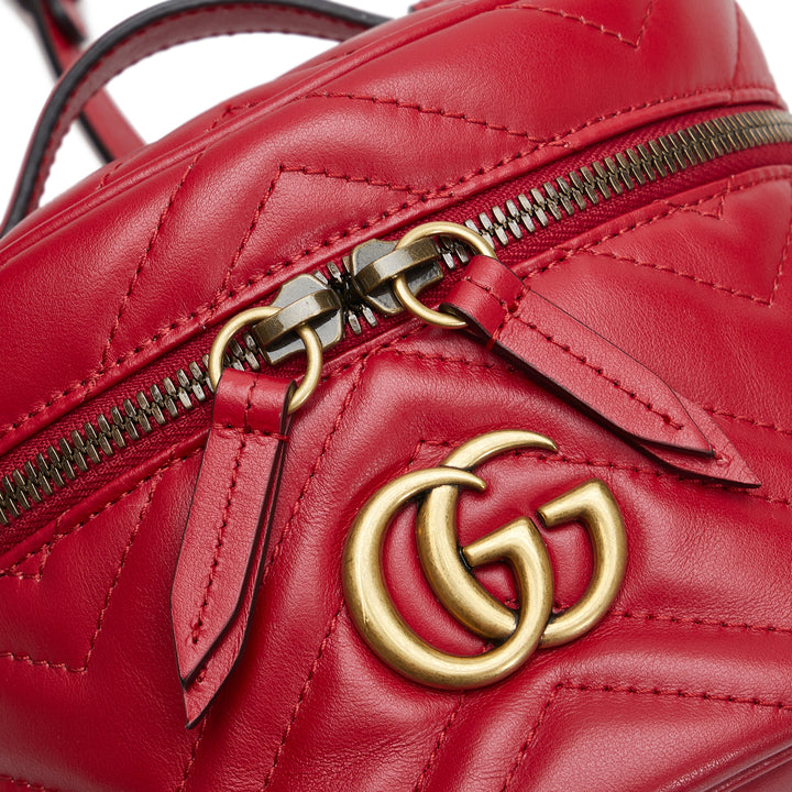 GG Marmont Round Backpack Red - Gaby Paris