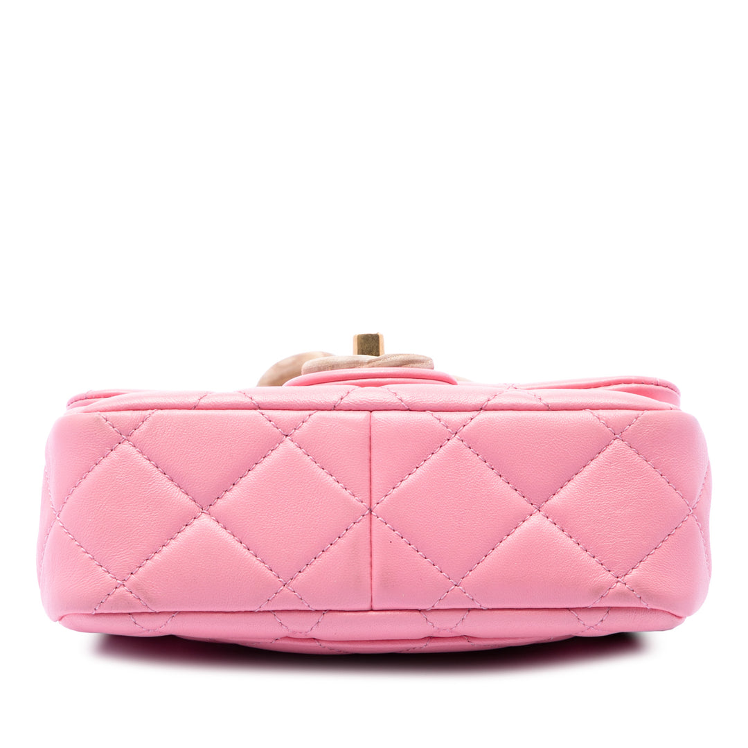 Chanel Wenge Wood Chaîne à rabat Mini Cuir