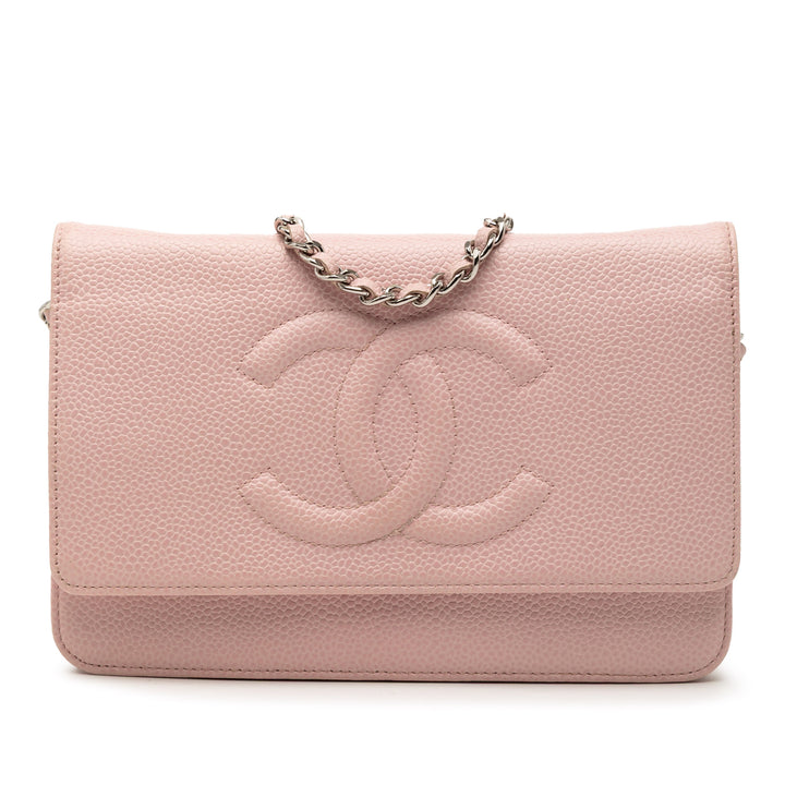 Chanel CC Caviar Wallet on Chain