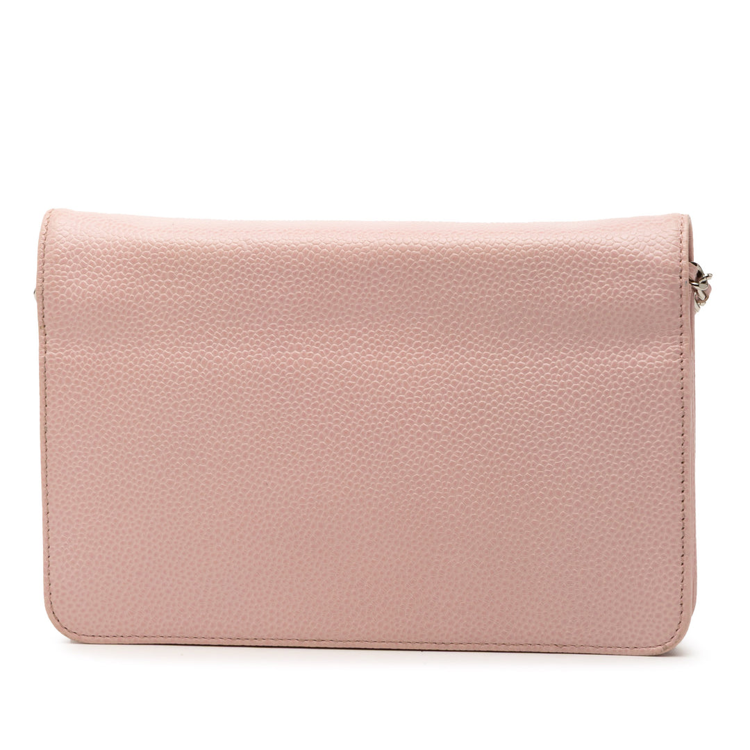 Chanel CC Caviar Wallet on Chain