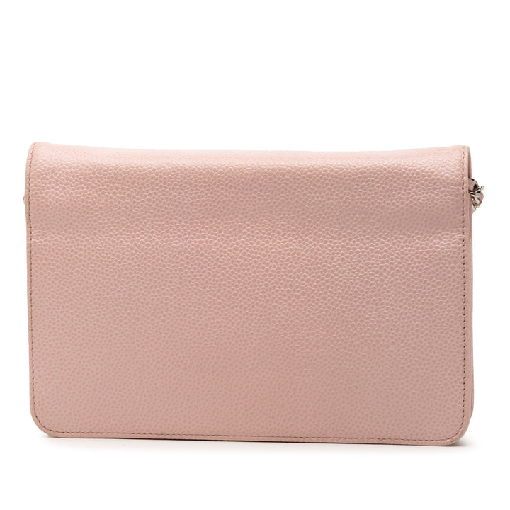 Chanel CC Caviar Wallet on Chain