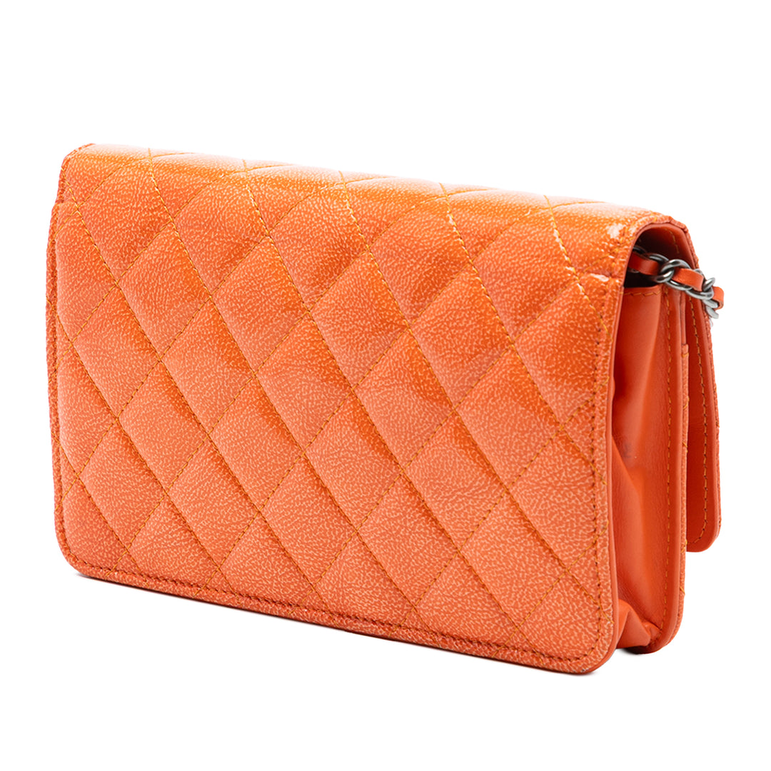 Chanel Paris Dallas CC Matelassé Cuir verni Cuir de chèvre Wallet on Chain