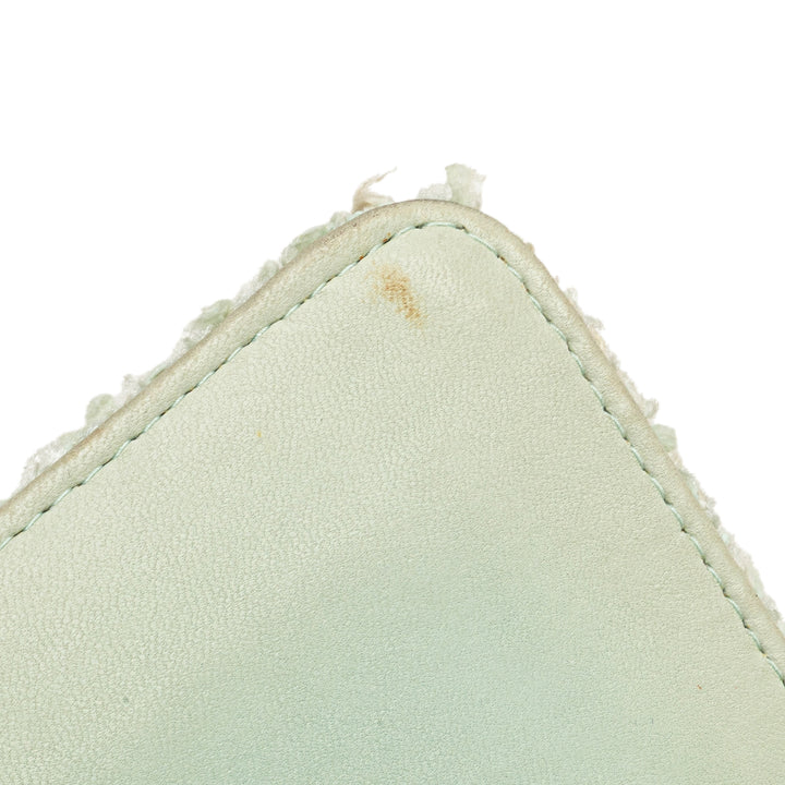 Medium Classic Tweed Double Flap Green - Gaby Paris