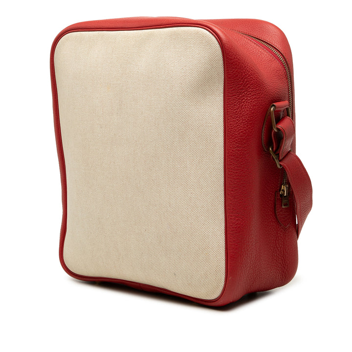 Hermès Toile et Clemence Victoria Messenger Sac