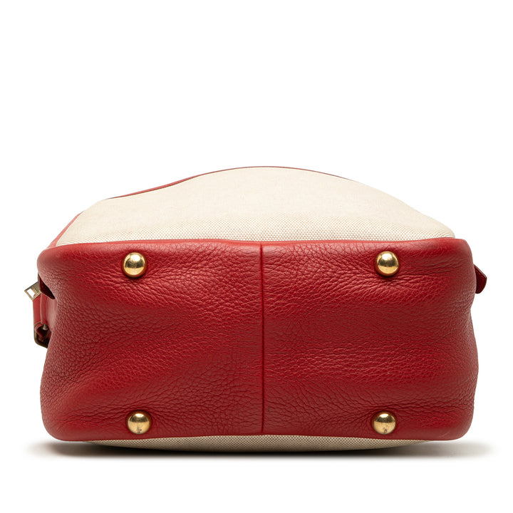 Hermès Toile et Clemence Victoria Messenger Sac