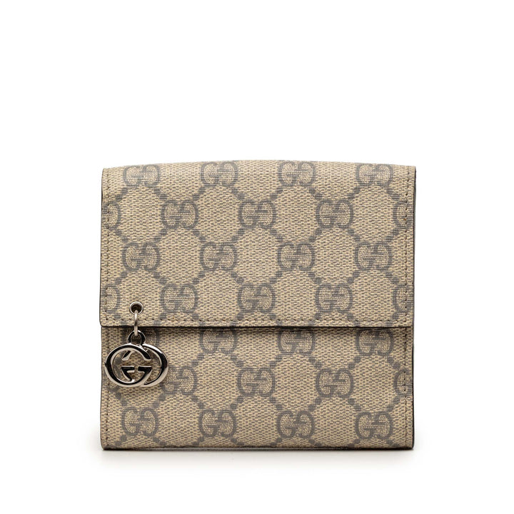Gucci GG Supreme Interlocking G Pierce French à rabat Portefeuille