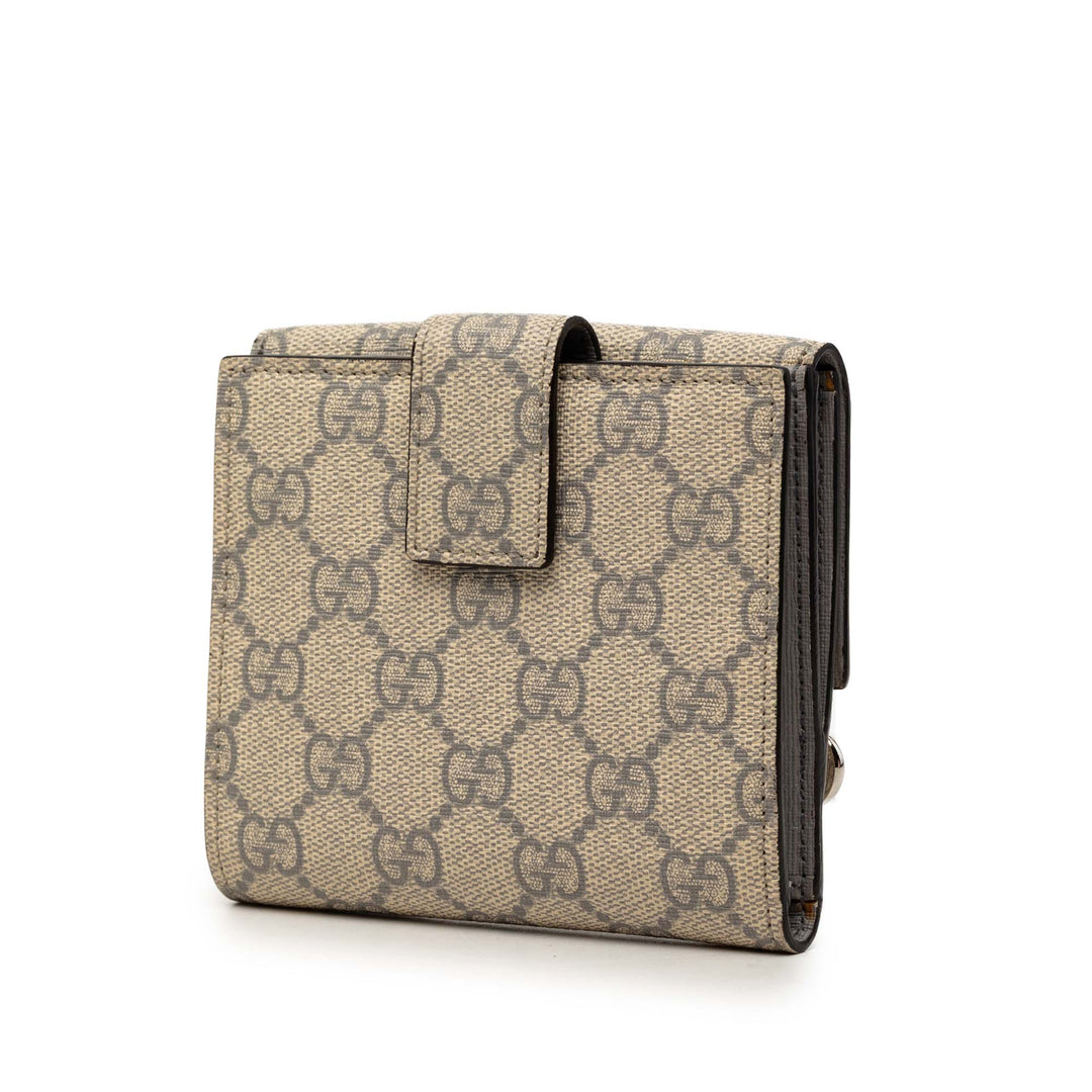 Gucci GG Supreme Interlocking G Pierce French à rabat Portefeuille