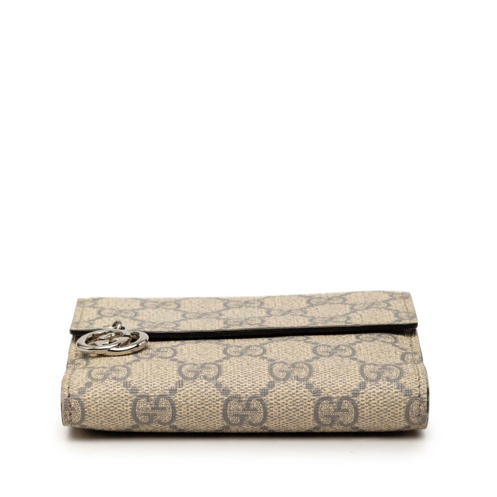 Gucci GG Supreme Interlocking G Pierce French à rabat Portefeuille