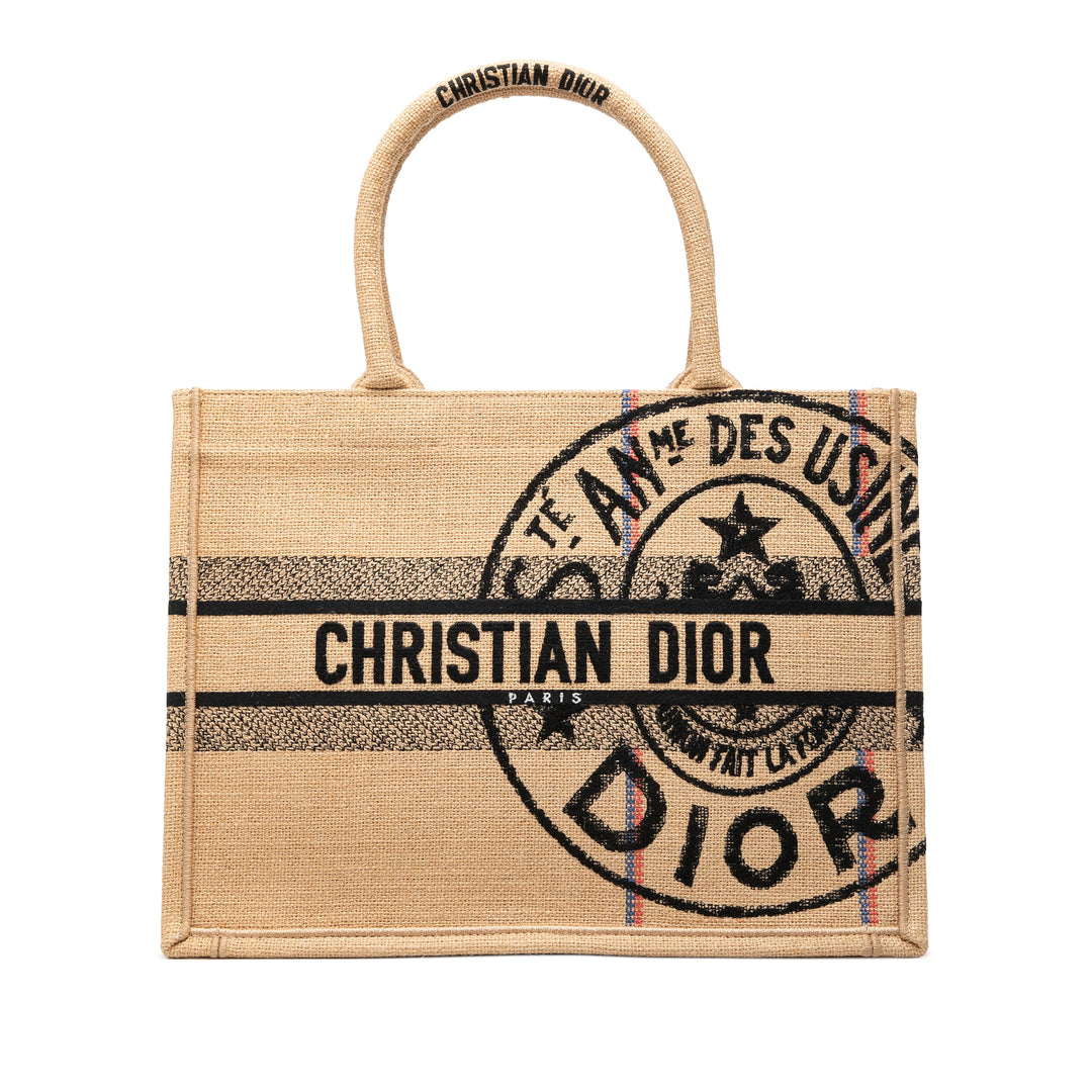 Dior Medium Jute brodé Book Cabas