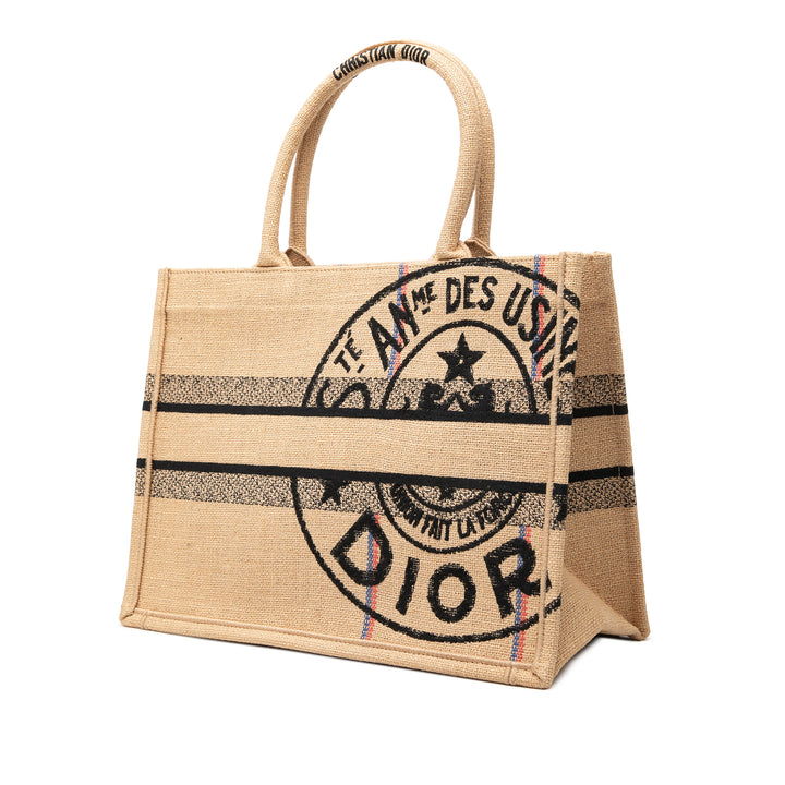 Dior Medium Jute brodé Book Cabas