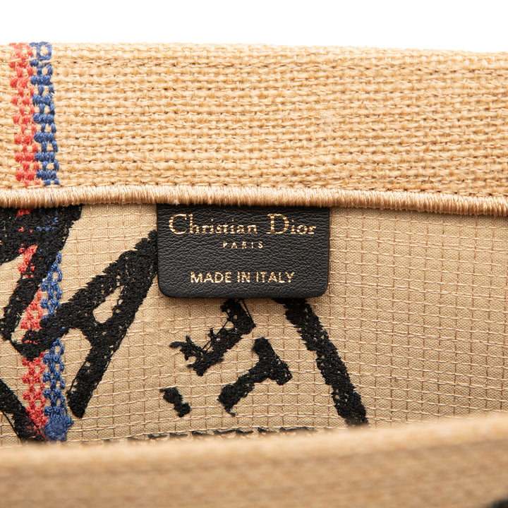 Dior Medium Jute brodé Book Cabas