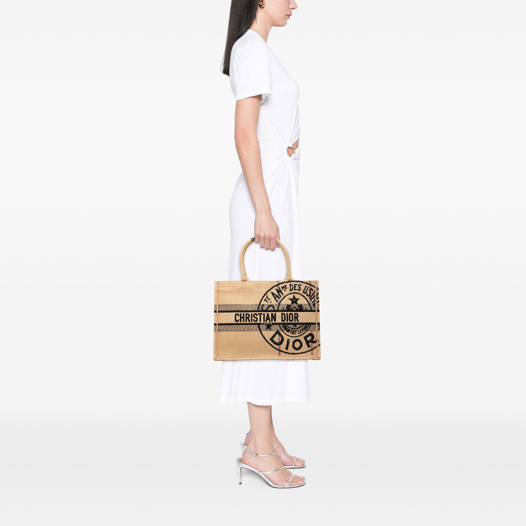 Dior Medium Jute brodé Book Cabas