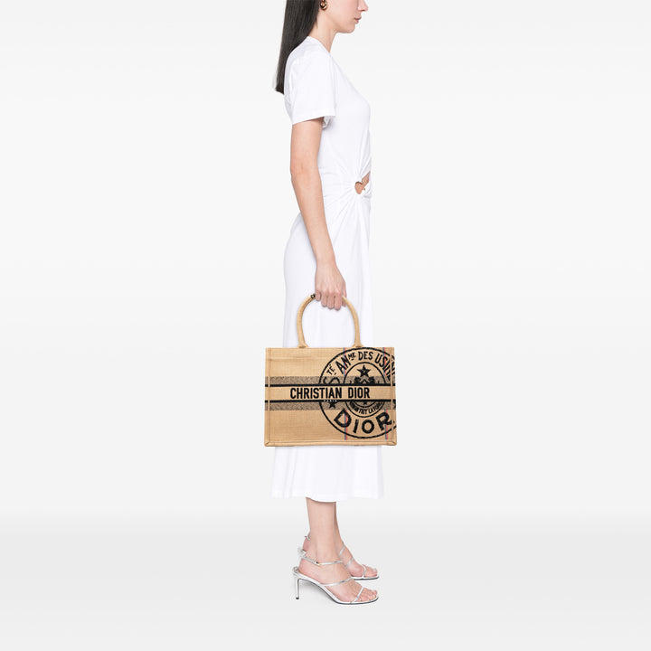 Dior Medium Jute brodé Book Cabas