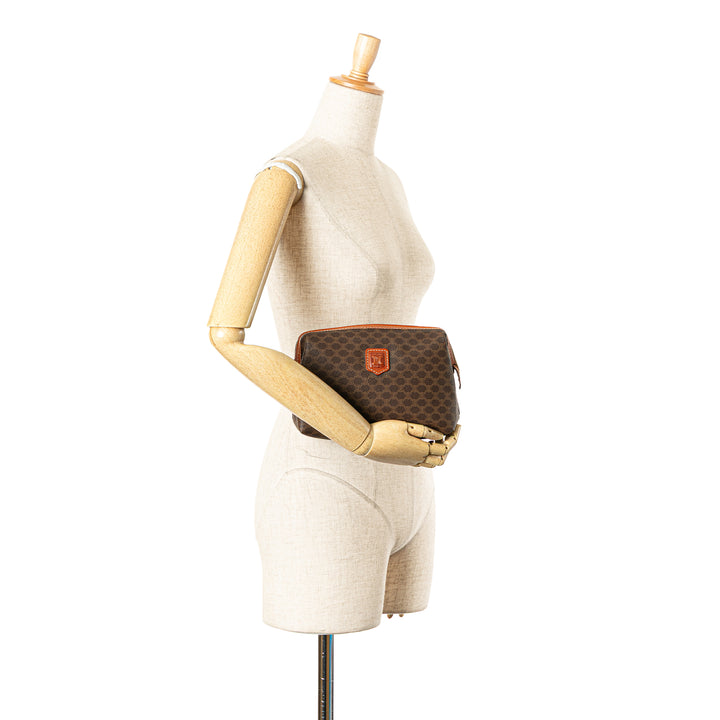 Macadam Coated Canvas Pouch Brown - Gaby Paris