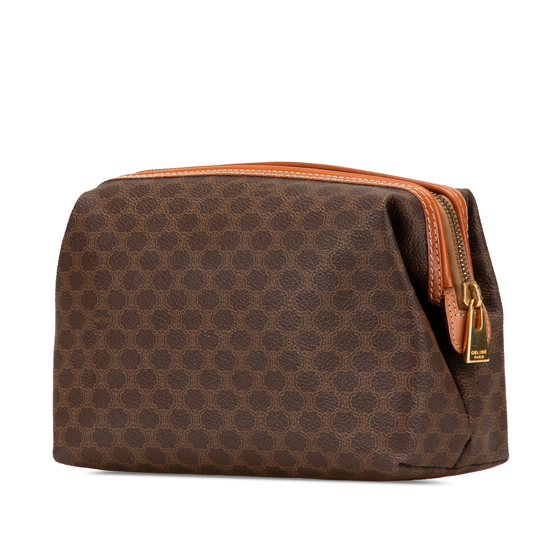 Macadam Coated Canvas Pouch Brown - Gaby Paris