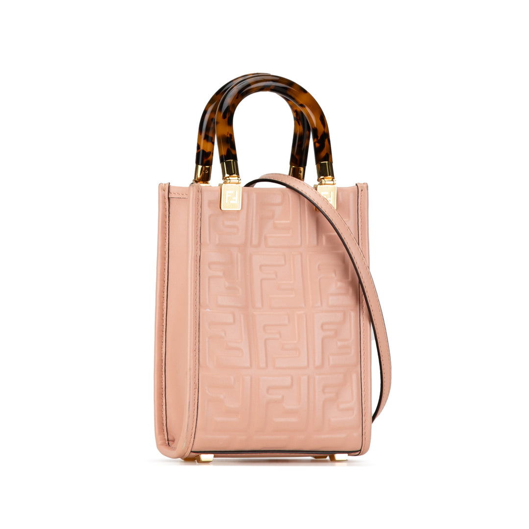 Mini Zucca Embossed Sunshine Shopper Tote Pink - Gaby Paris