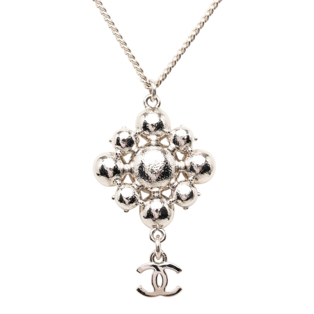 Chanel CC Brass Strass Pendant Collier