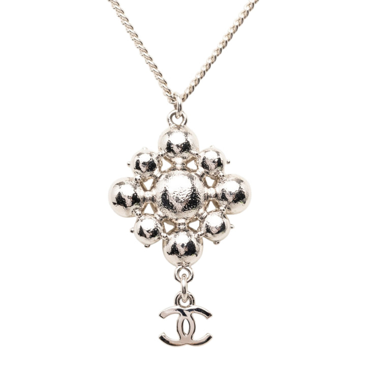 Chanel CC Brass Strass Pendant Collier