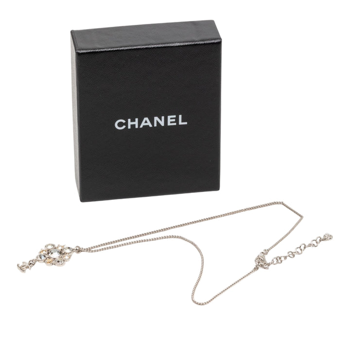 Chanel CC Brass Strass Pendant Collier