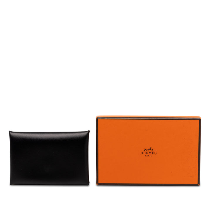 Hermès Box Veau Calvi Card Holder