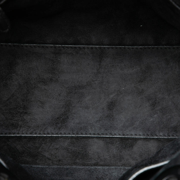 Dior Lady Dior Ultra Matte Cannage clouté Souple Moyen Cuir de veau Noir