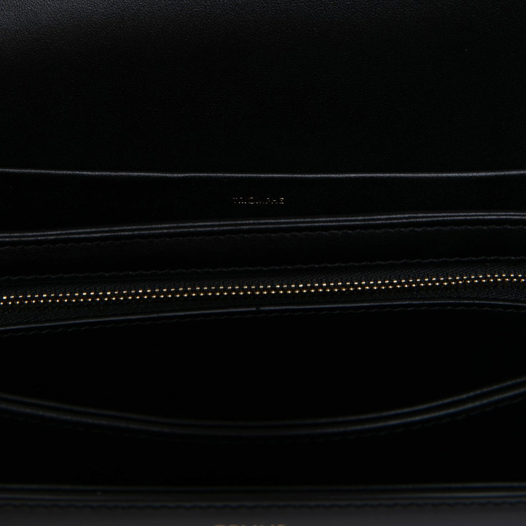 Celine Sac bandoulière Classique brillant Triomphe Cuir de veau Noir – vue 5 – GABY PARIS