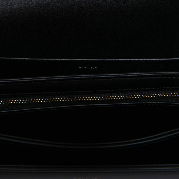 Celine Sac bandoulière Classique brillant Triomphe Cuir de veau Noir – vue 5 – GABY PARIS