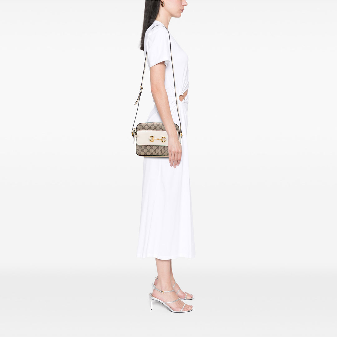 Gucci Small GG Supreme Horsebit 1955 Sac porté croisé